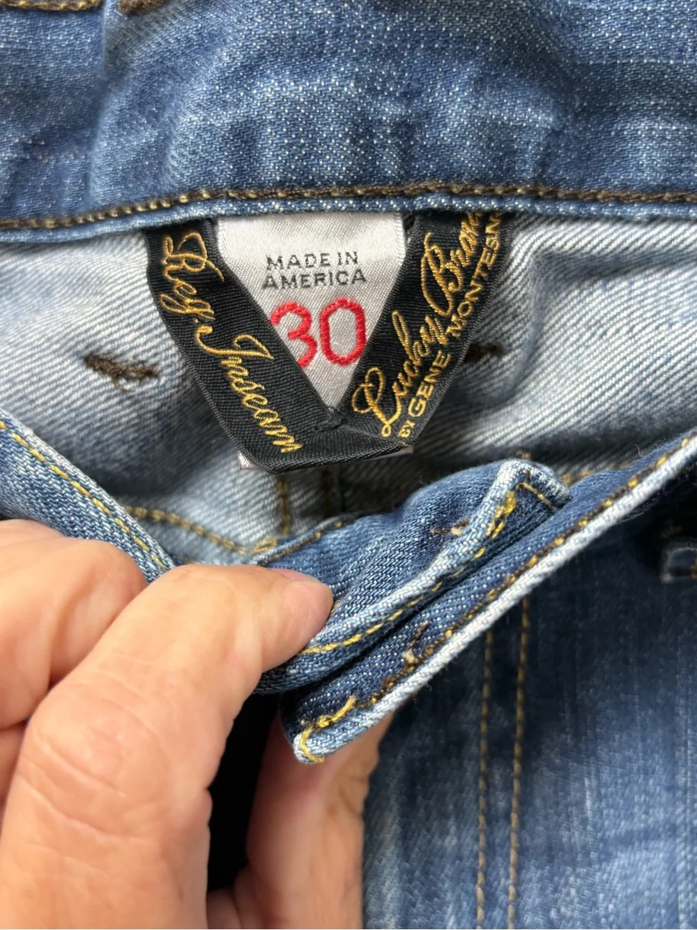 Lucky Brand Men’s Straight Blue Jeans Regular Size 30 Made in America